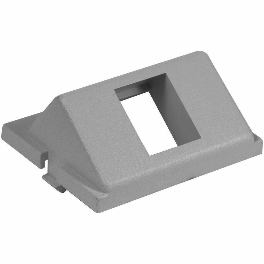 Bryant Audio/Video Unloaded Module, Keystone, 1-Port, Angled, 1.5 Unit, Gray