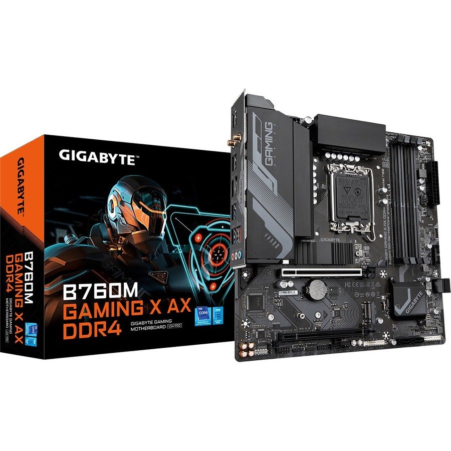 Gigabyte Ultra Durable B760M GAMING X AX DDR4 Desktop Motherboard - Intel B760 Chipset - Socket LGA-1700 - Micro ATX