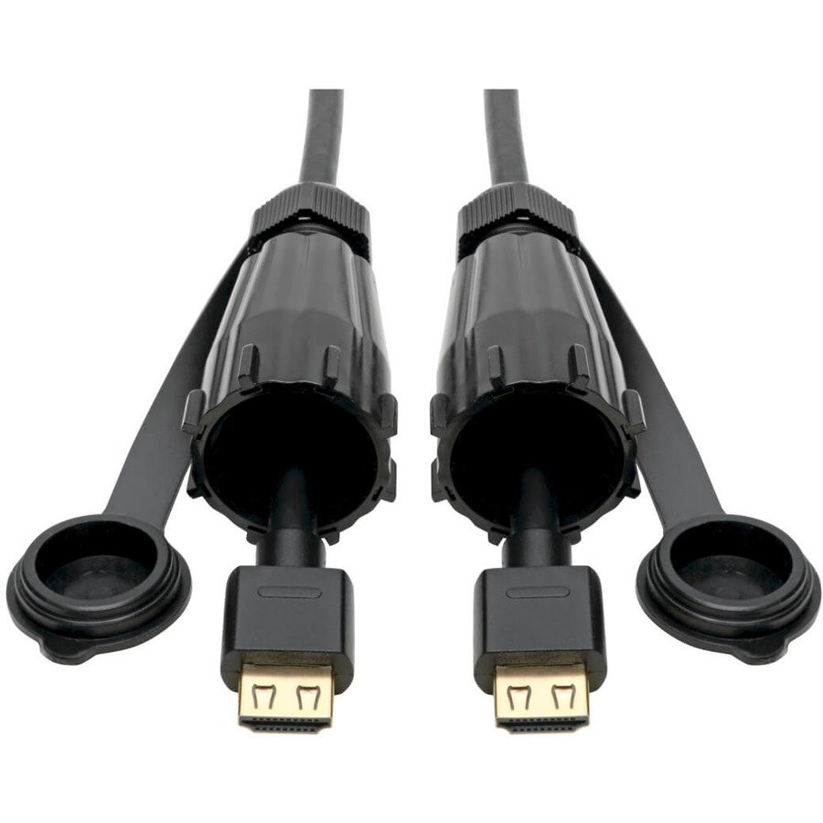 Eaton Tripp Lite Series High-Speed HDMI Cable (M/M) - 4K 60 Hz, HDR, Industrial, IP68, Hooded Connectors, Black, 6 ft.