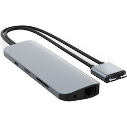 HyperDrive HyperDrive HD392-GRAY USB Type C Docking Station for Monitor, Tablet, Notebook, Desktop PC - Memory Card Reader - SD - Grey