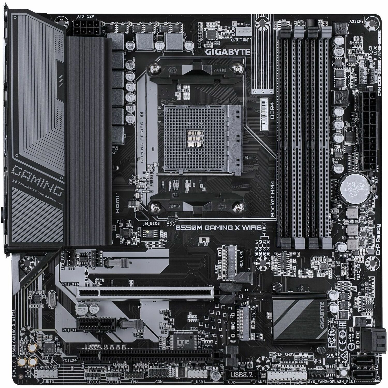 Gigabyte Ultra Durable B550M GAMING X WIFI6 Gaming Desktop Motherboard - AMD B550 Chipset - Socket AM4 - Micro ATX