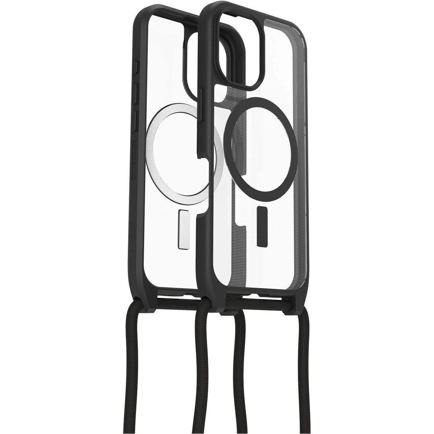 OtterBox React Carrying Case Apple iPhone 16 Smartphone - Black Crystal (Clear/Black)