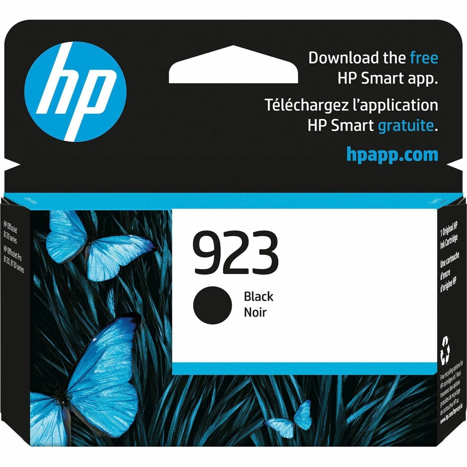 HP 923 Original Inkjet Ink Cartridge - Black - 1 Each