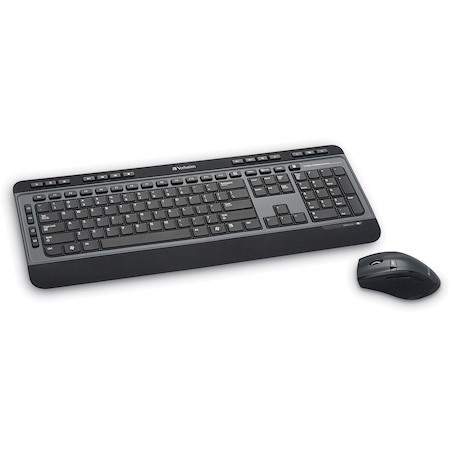 Verbatim Wireless Multimedia Keyboard and 6-Button Mouse Combo - Black