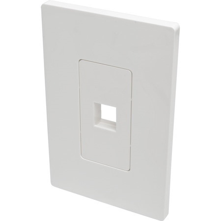 Eaton Tripp Lite Series 1-Port Keystone Single-Gang Faceplate, White, TAA
