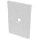 Eaton Tripp Lite Series 1-Port Keystone Single-Gang Faceplate, White, TAA