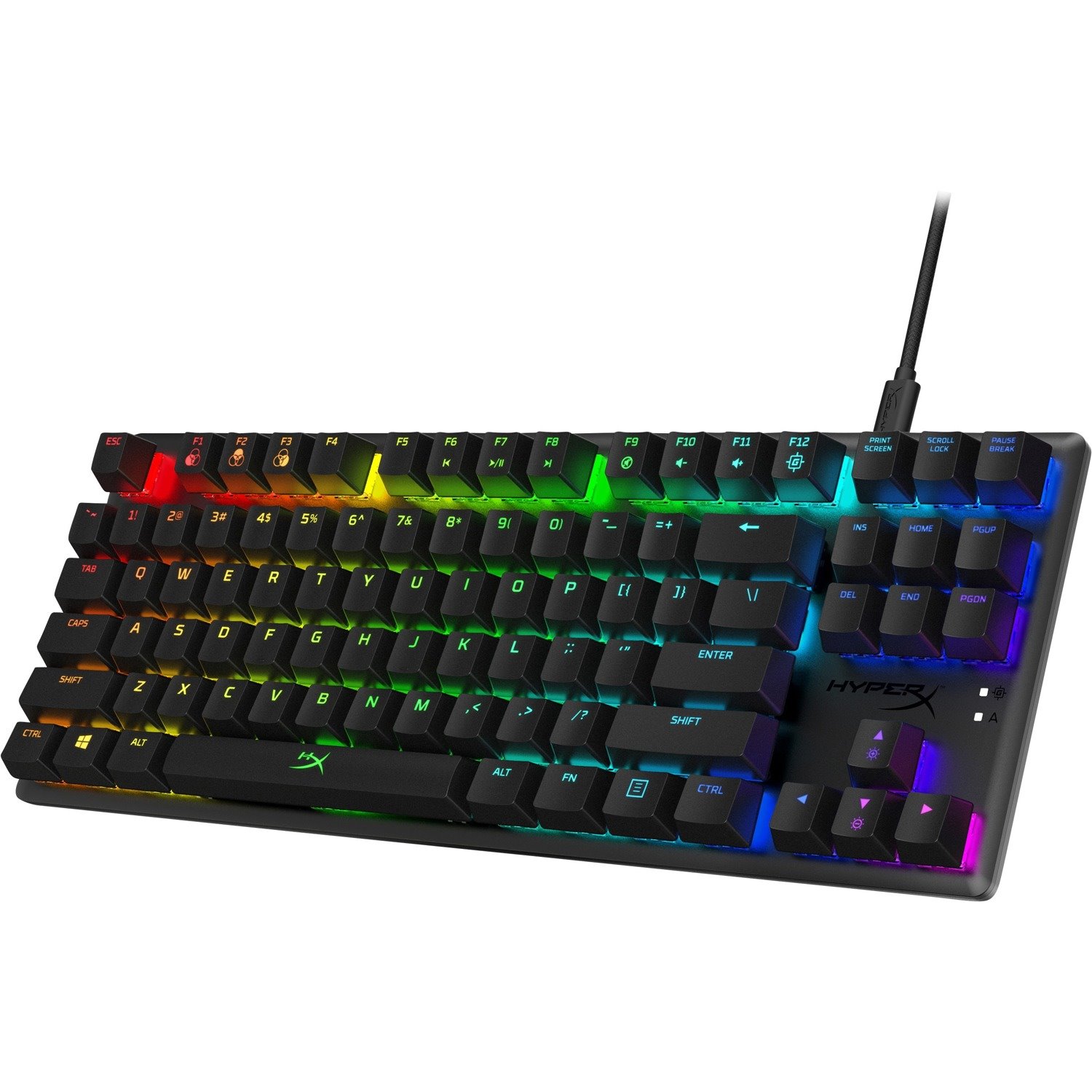 HyperX Alloy Origins Core Gaming Keyboard - Cable Connectivity - USB Type C Interface - RGB LED - English (US) - Black