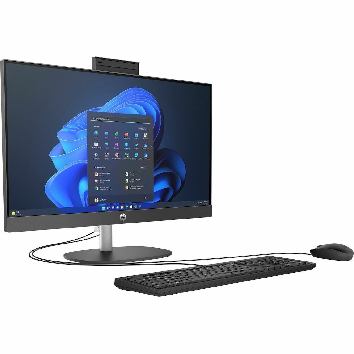 HP ProOne 245 G10 All-in-One Computer - AMD Ryzen 7 7730U - 16 GB - 512 GB SSD - 23.8" Full HD - Desktop