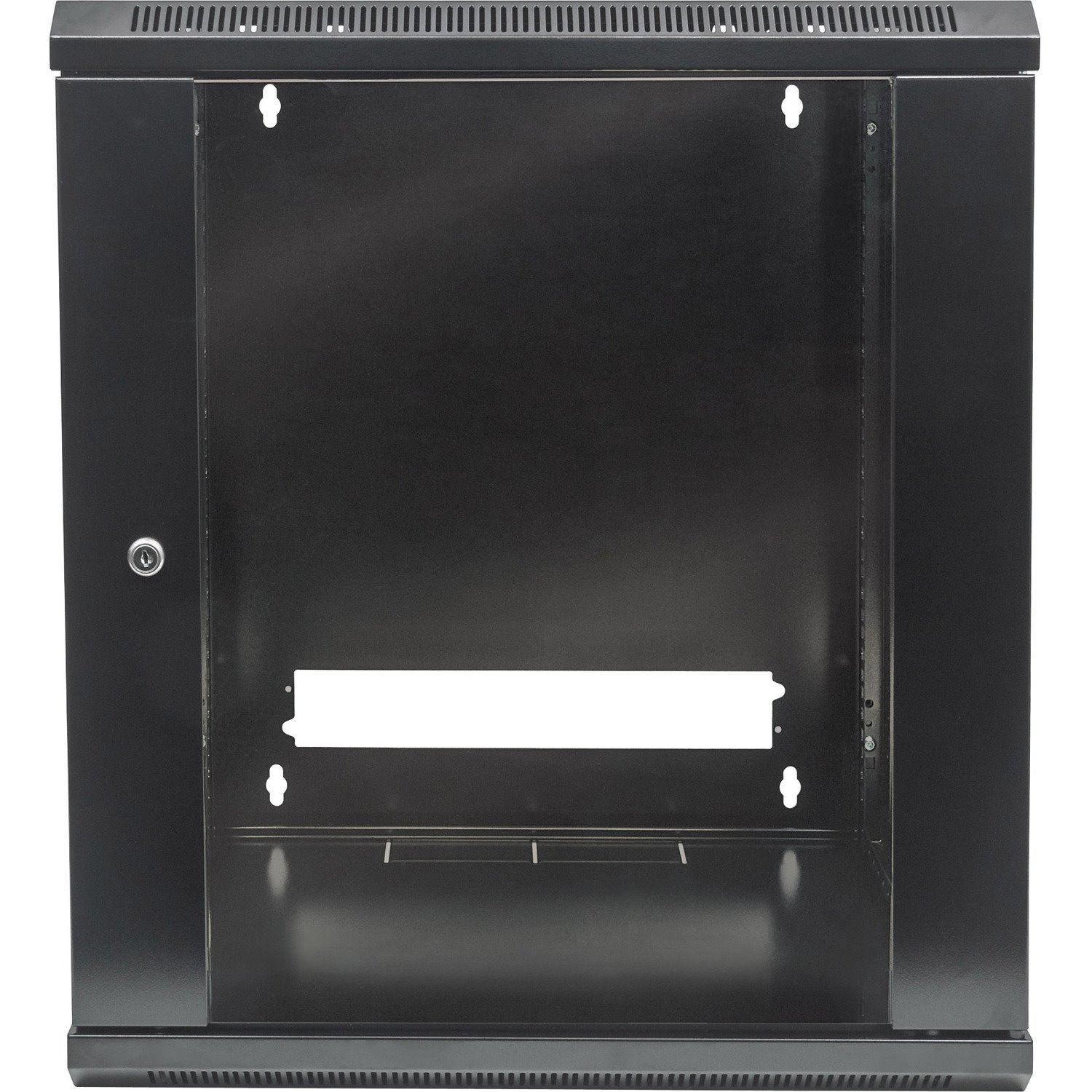 Intellinet Network Solutions 19 Inch Wallmount Cabinet, 12U, 17.7 Inch (450 mm) Depth, Black, Flatpack