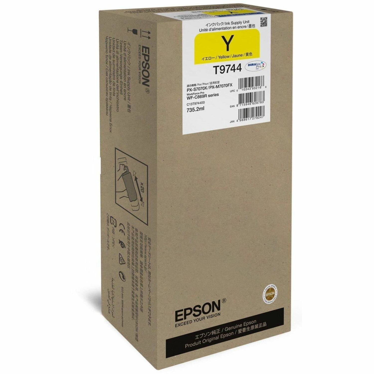 Epson XXL Kapazität Tintenstrahl Tintenpatrone - Gelb - Originaler Pack
