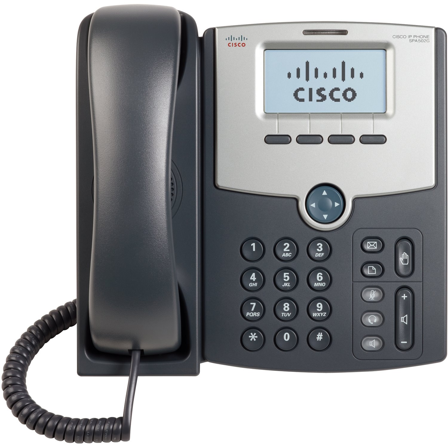 Cisco SPA502G IP Phone - Corded - 3 Multiple Conferencing - Wall Mountable - Silver, Dark Gray