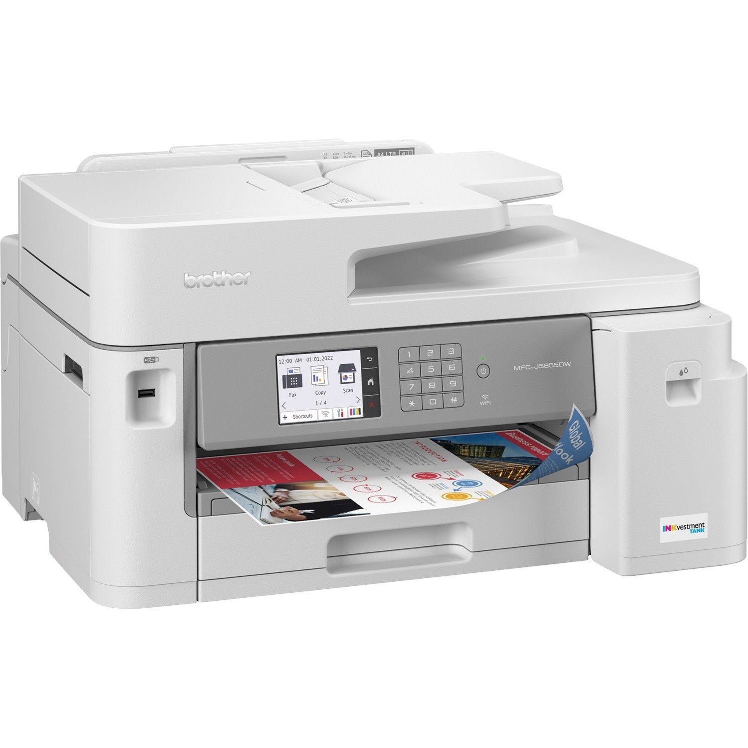 Brother MFC-J5855DW Wired & Wireless INKvestment Tank Inkjet Multifunction Printer - Color