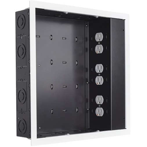 Chief In-wall Storage Box with 6 Receptacle Filter & Surge