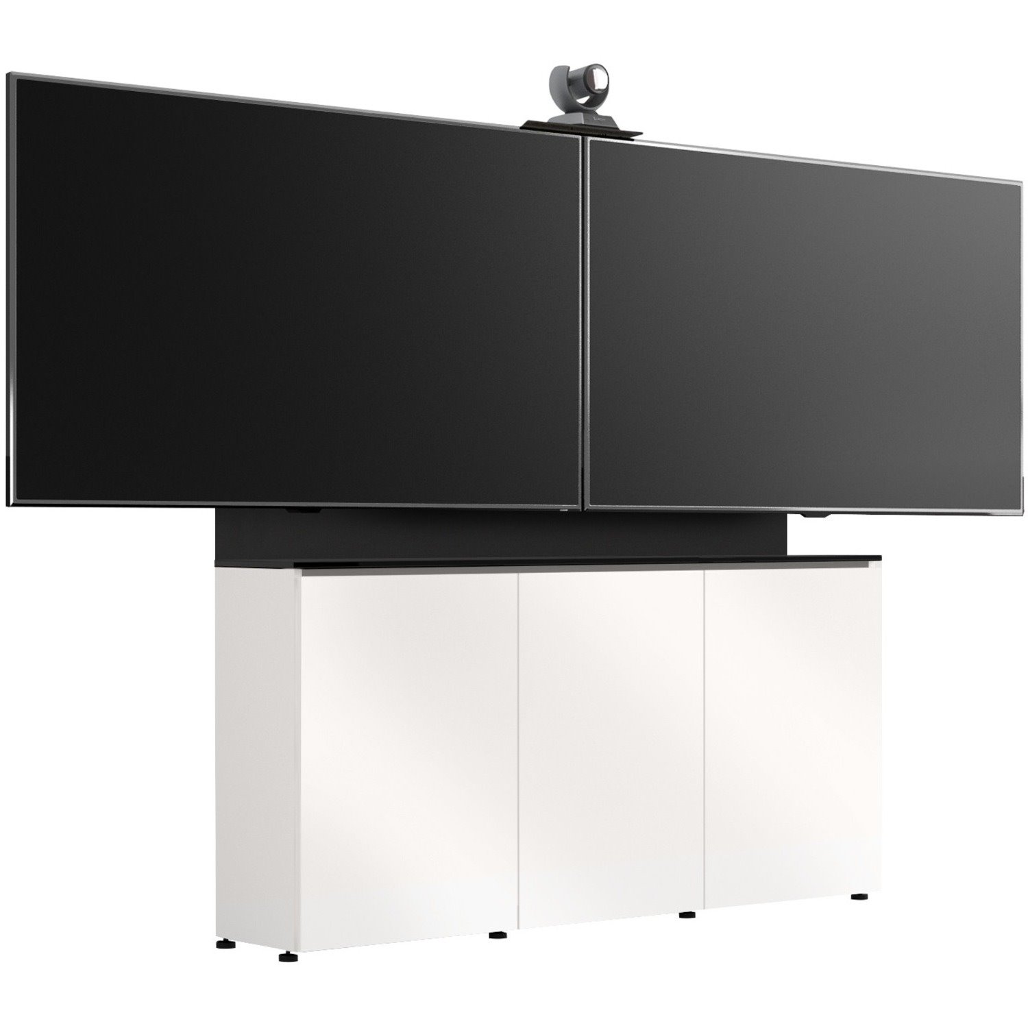 Salamander Designs 3-Bay, Low-Profile, Wall Cabinet Dual Monitor Bundle