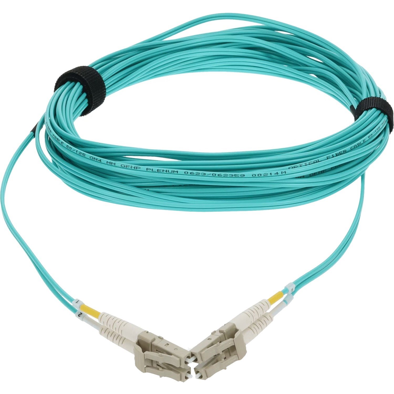 AddOn 7m LC to LC Aqua OM4 Duplex OFNP (Plenum-Rated) Fiber Patch Cable