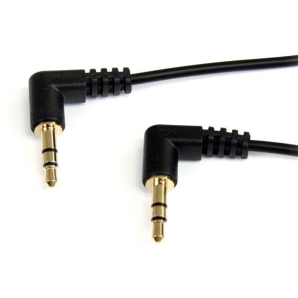 StarTech.com 6 ft Slim 3.5mm Right Angle Stereo Audio Cable - M/M