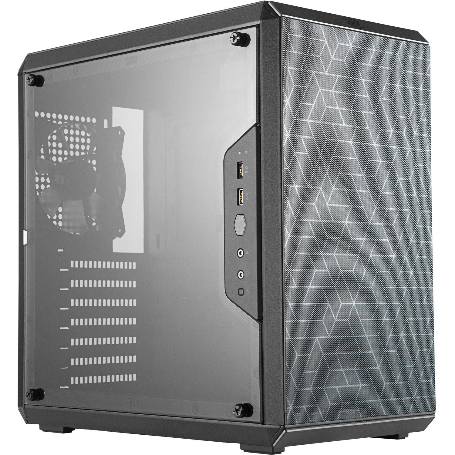 Cooler Master MasterBox Q500L Computer Case - Mini ITX, Micro ATX, ATX Motherboard Supported - Mid-tower - Steel, Plastic, Acrylic - Black