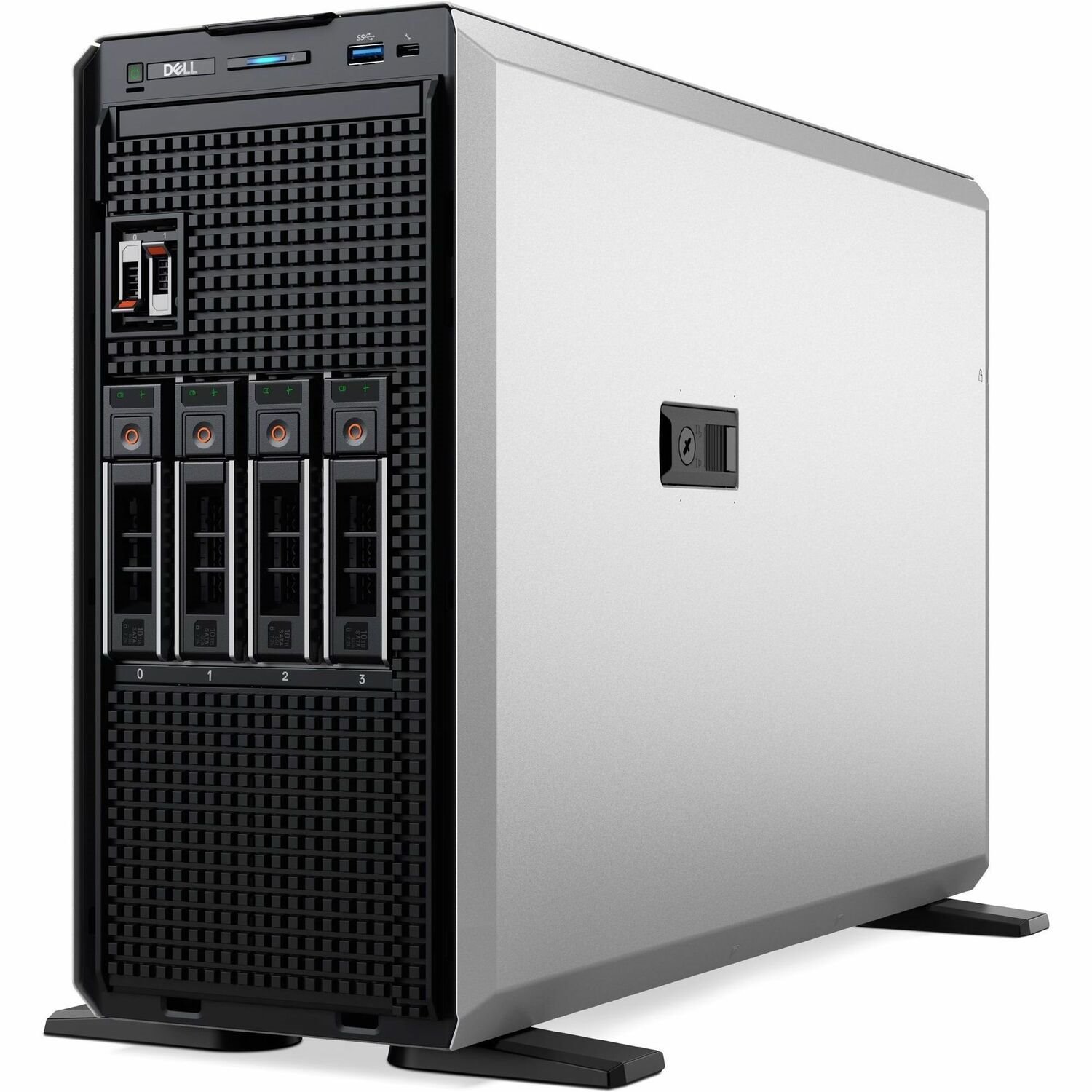 Dell EMC PowerEdge T360 4.5U Toren Server - 1 Xeon 2,90 GHz - 16 GB RAM - 960 GB SSD - (2 x 480GB) SSD Configuration - Serial Attached SCSI (SAS), Serieel ATA controller