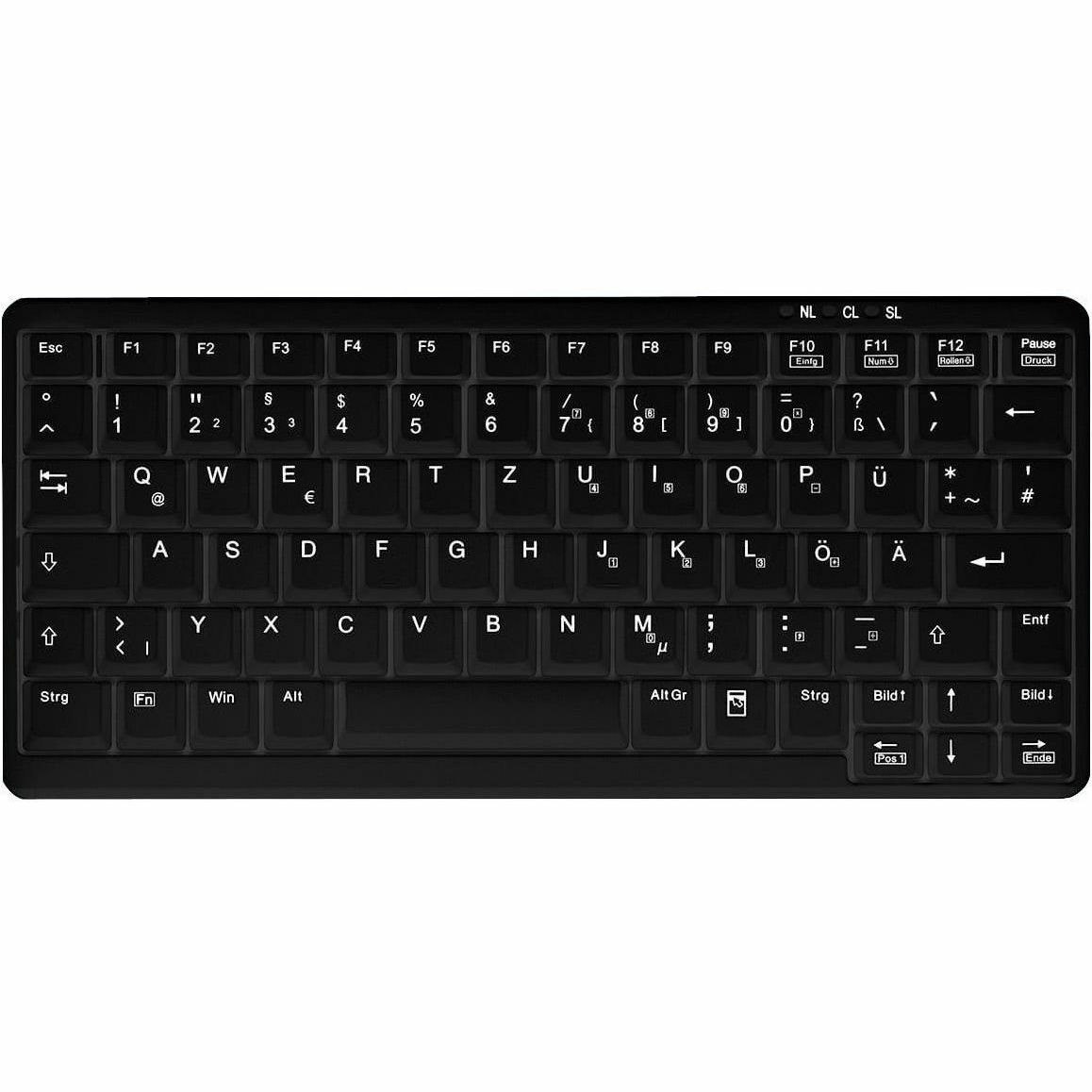 Active Key Keyboard - Cable Connectivity - USB 1.1 Interface - English (US) - Black