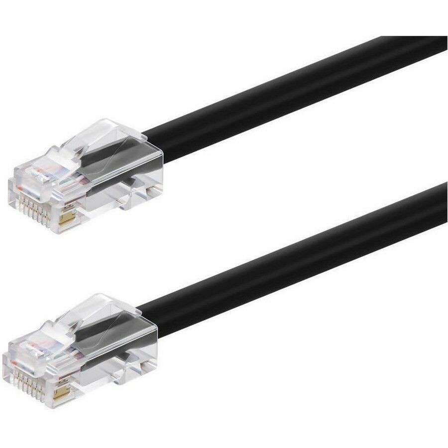 Monoprice Cat6a 15FT Black Patch Cable, 26Awg, 10G, Bare Copper Conductor, Gold