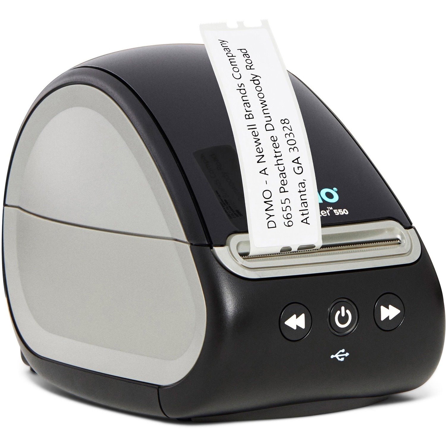 Dymo LabelWriter 550 Direct Thermal Printer - Monochrome - Label Print - USB - USB Host - Black