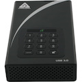 Apricorn Aegis Padlock DT ADT-3PL256-12TB 12 TB Desktop Hard Drive - External - Black - TAA Compliant