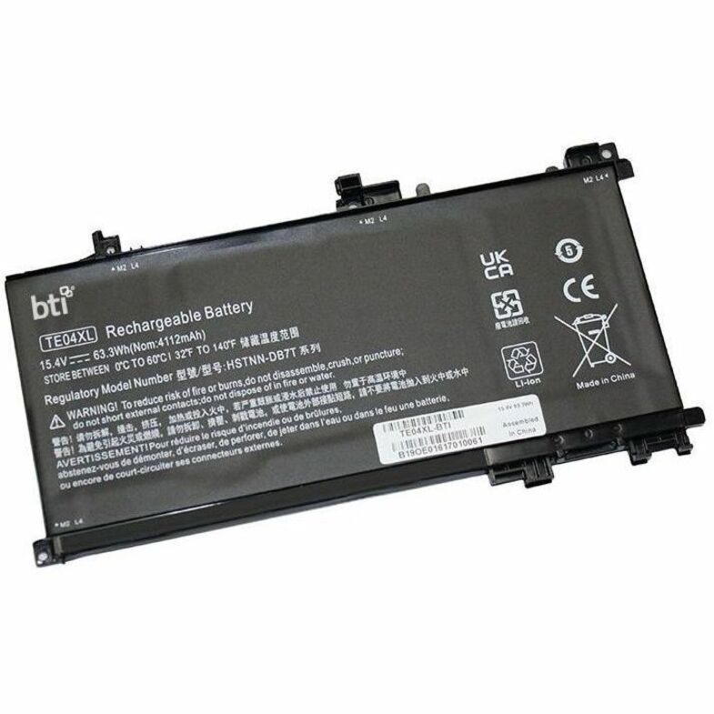 BTI TE04XL-BTI 15.4V 63.3WH LI-ION BATTERY 905277-855, HSTNN-DB7T, TE04XL, 905175-271