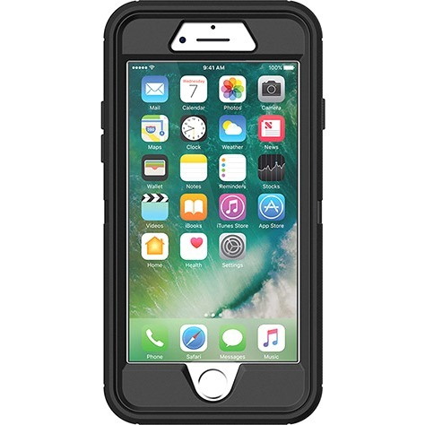 OtterBox Defender Carrying Case (Holster) Apple iPhone 8, iPhone 7 Smartphone - Black