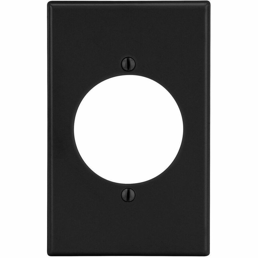Hubbell Wallplate, 1-G, 2.15 Opng, BK