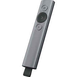 Logitech Spotlight Presentation Remote - Universal Wireless Presentation Clicker with Laser Pointer, Advanced Digital Highlighting, Bluetooth, 30 m Range and Quick Charging, Slate