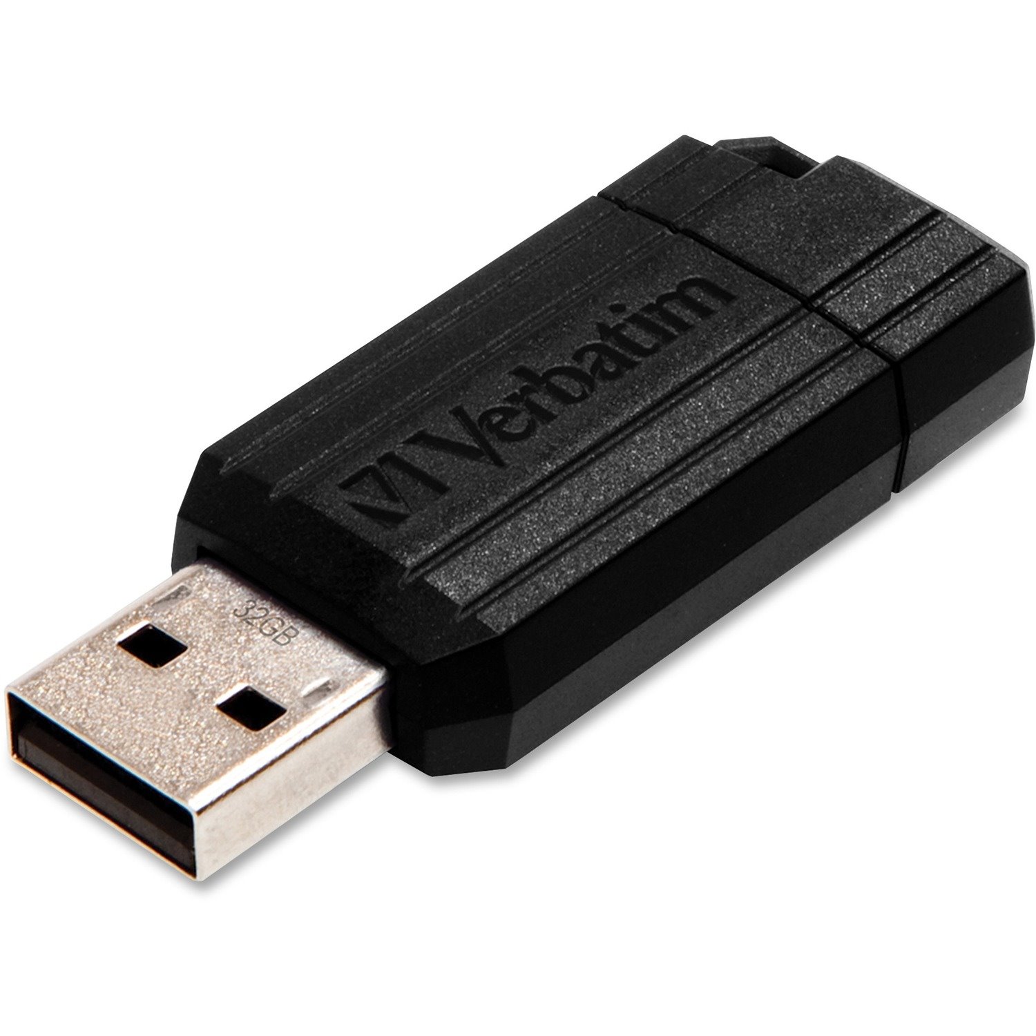 32GB PinStripe USB Flash Drive - Black