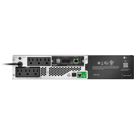 APC Smart-UPS, Line Interactive, 1000VA, Lithium-ion, Rackmount 2U, 120V, 6x NEMA 5-15R outlets, SmartConnect Port+Network Card, Short Depth, AVR