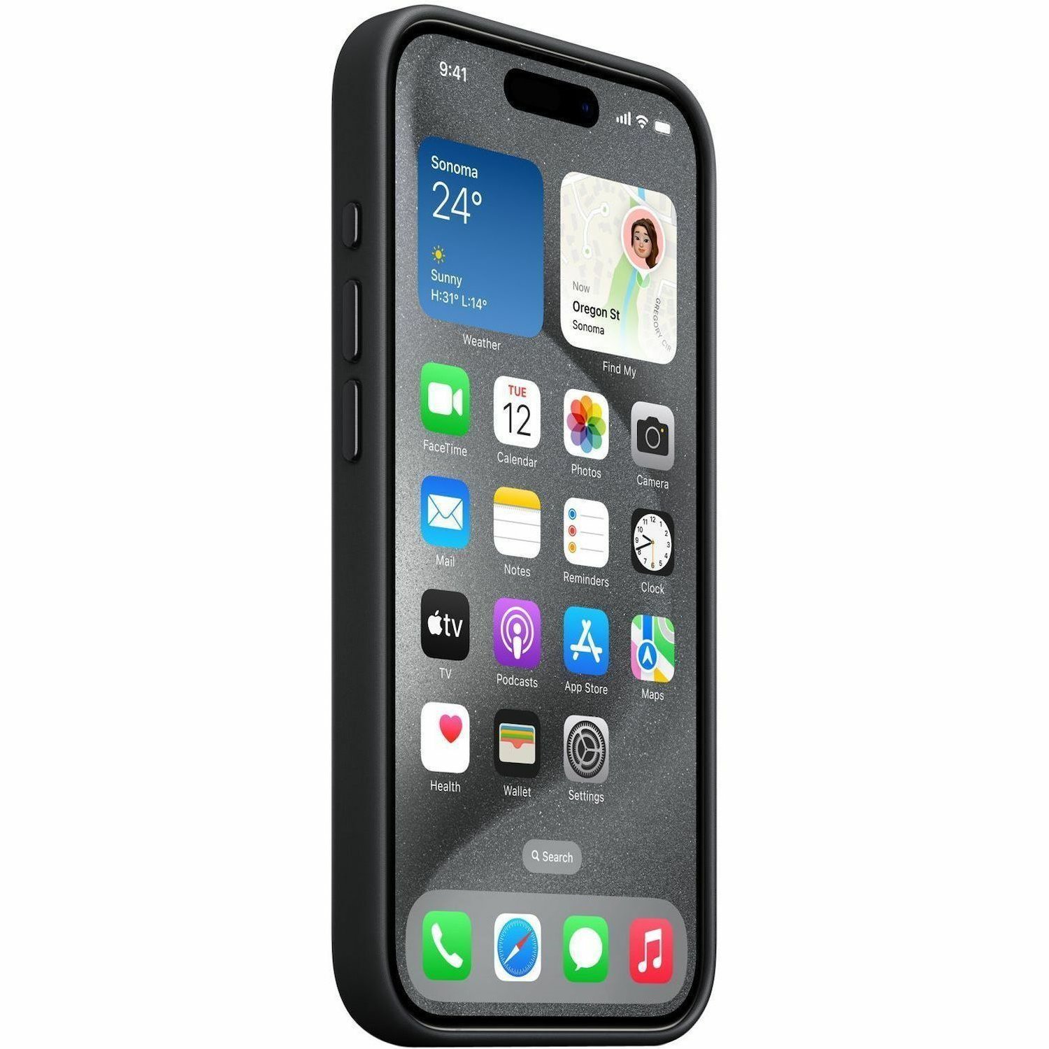 Apple iPhone 15 Pro FineWoven Case with MagSafe - Black