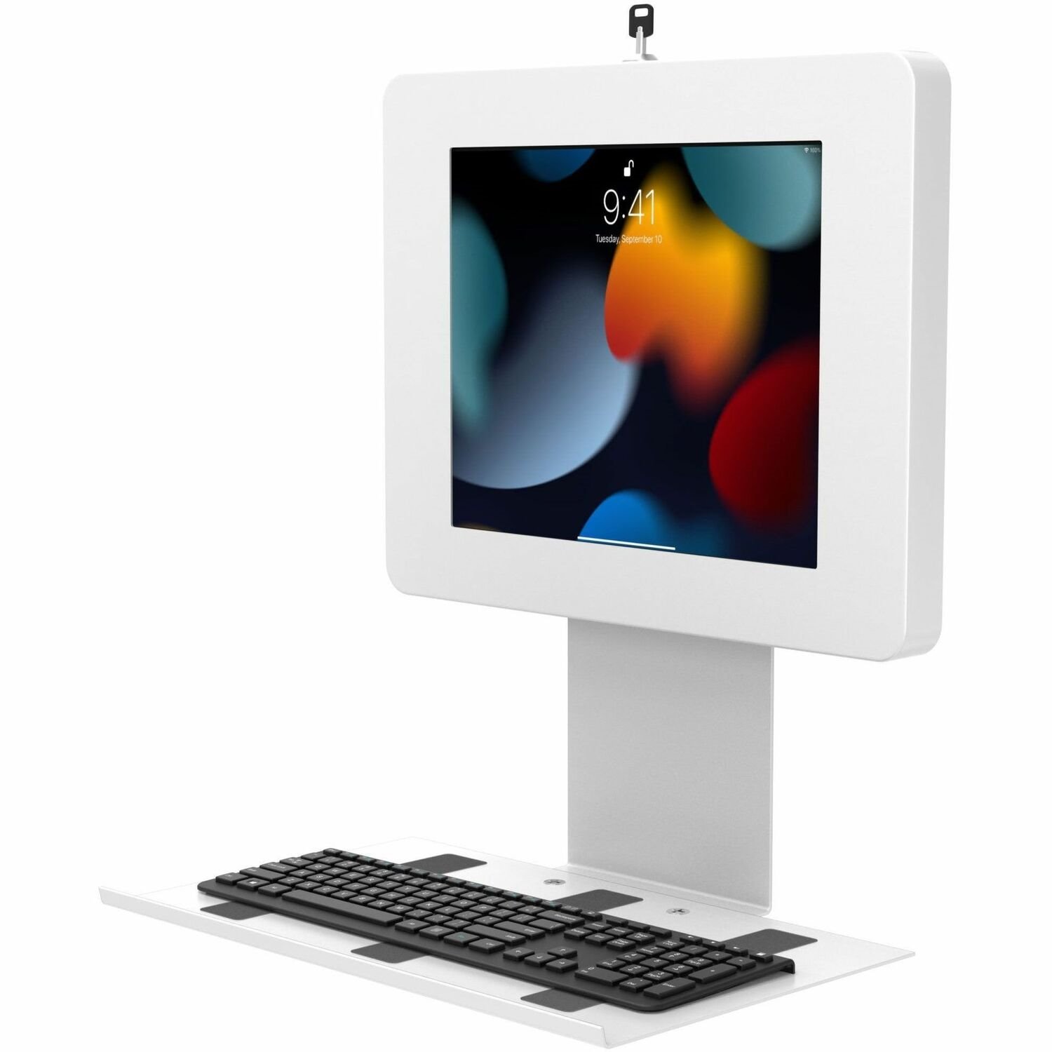 CTA Digital Security Enclosure Wall Mount & Keyboard Tray for iPad Gen 7-10 & More