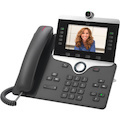 Cisco 8845 IP Phone - Corded/Cordless - Corded - Bluetooth - Built-in Camera - Wall Mountable, Desktop - Charcoal