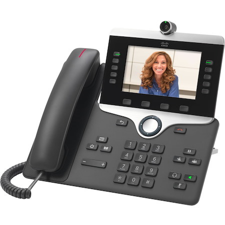 Cisco 8845 IP Phone - Corded/Cordless - Corded - Bluetooth - Built-in Camera - Wall Mountable, Desktop - Charcoal