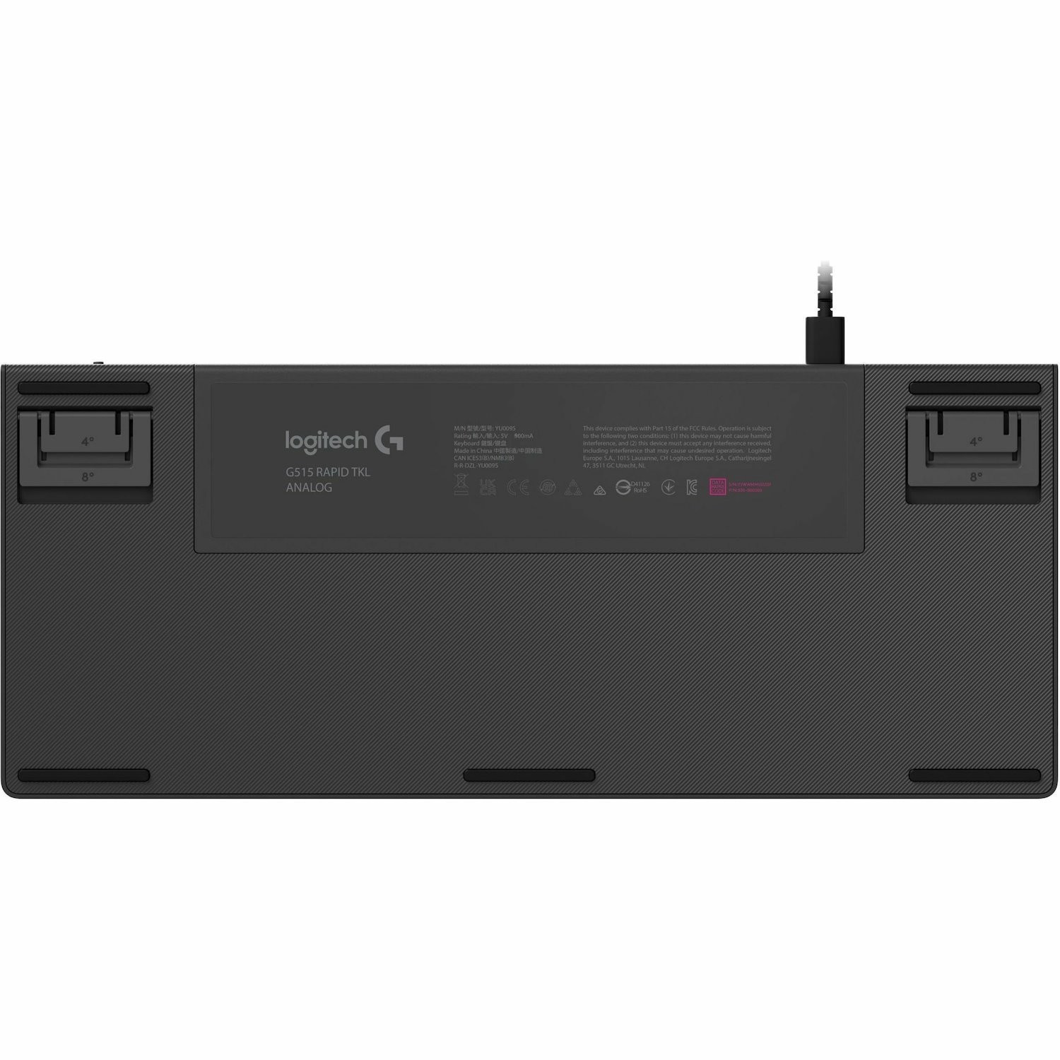 Logitech G G515 RAPID TKL Gaming-toetsenbord - Tenkeyless - Kabel Verbinding - USB type A Interface - RGB LED - Duits - QWERTZ indeling - Zwart