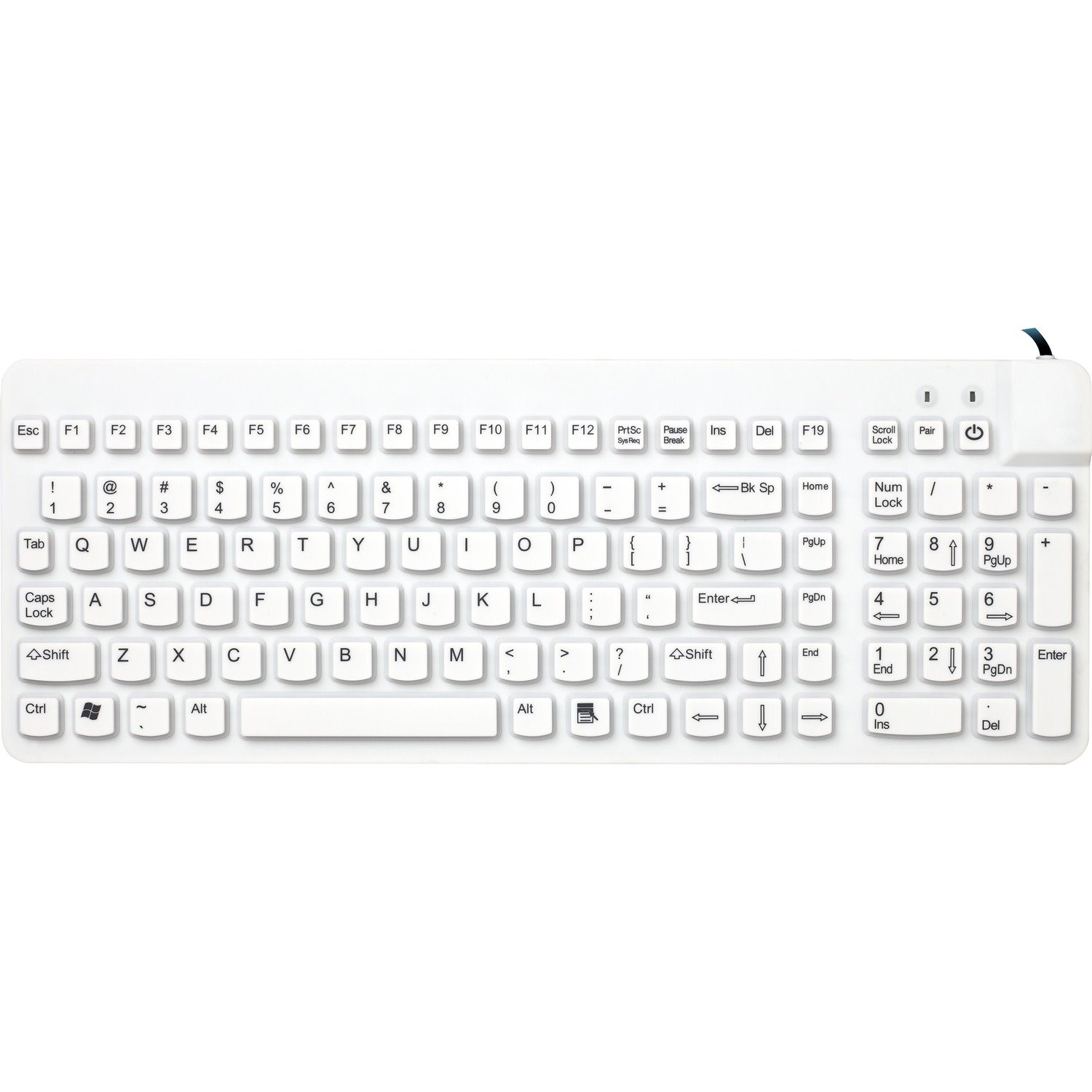 Man & Machine Low Profile Premium Waterproof Disinfectable Keyboard