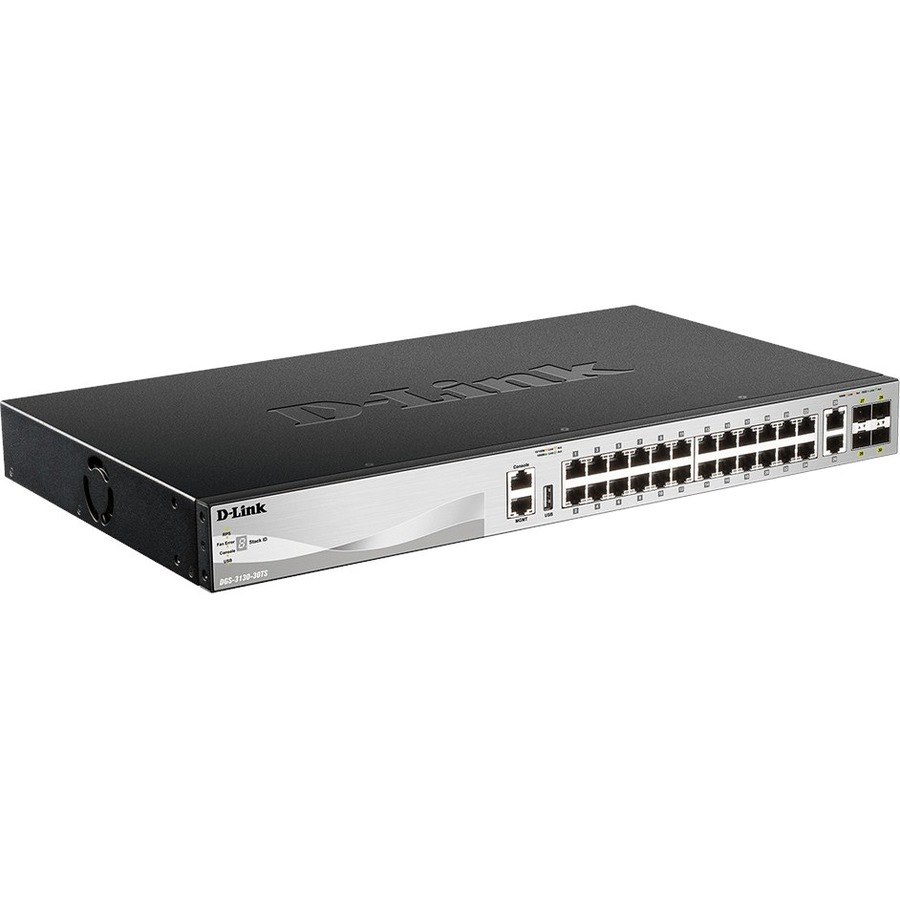 D-Link DGS-3130 DGS-3130-30TS 26 Ports Manageable Ethernet Switch - Gigabit Ethernet, 10 Gigabit Ethernet - 1000Base-T, 10GBase-T, 10GBase-X