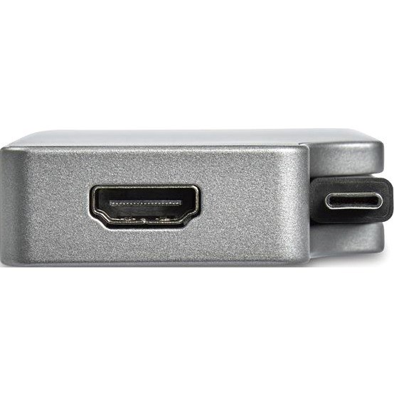 StarTech.com USB C Multiport Video Adapter - 4K 60Hz UHD Portable 5-in-1 USB Type C to HDMI 2.0, mDP, VGA or DVI, PD 3.0, Cable Management