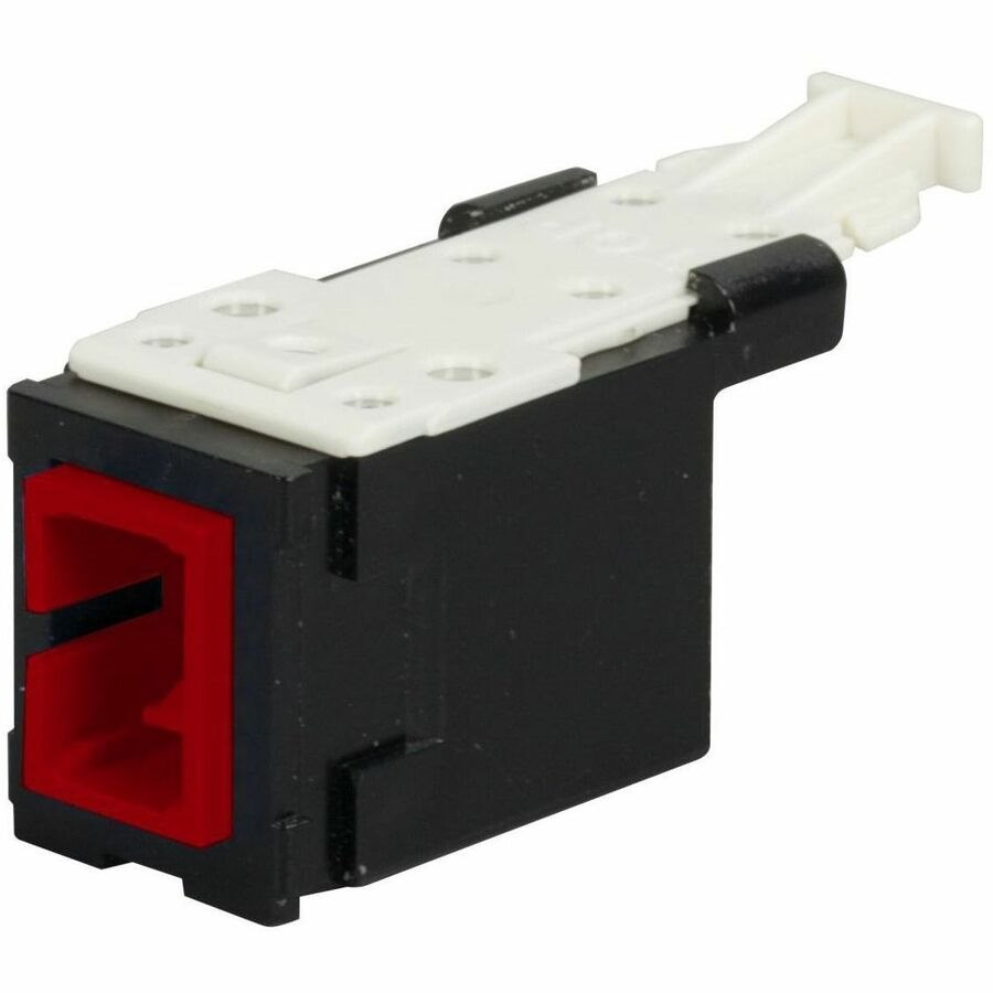 Ortronics Infinium HDJ Module, SC SX, Red Adapter, Black Housing