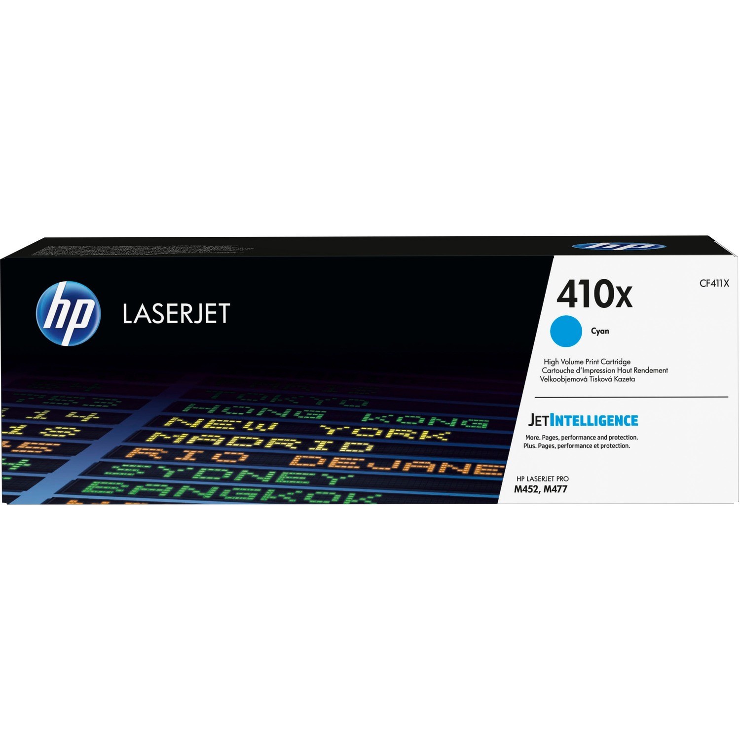 HP 410X CYAN TONER - HIGH YIELD- APPROX 5K PAGES. FOR M377, M477, M452 PRINTERS
