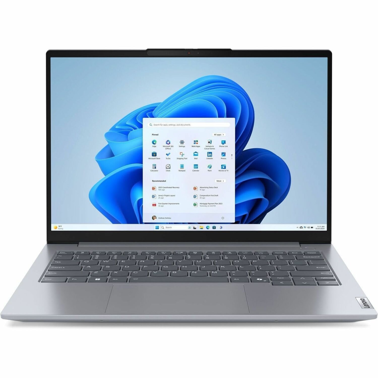 Lenovo ThinkBook 14 G7 ARP 21MV0091AU 14" Notebook - WUXGA - AMD Ryzen 7 7735HS - 16 GB - 512 GB SSD - Arctic Gray