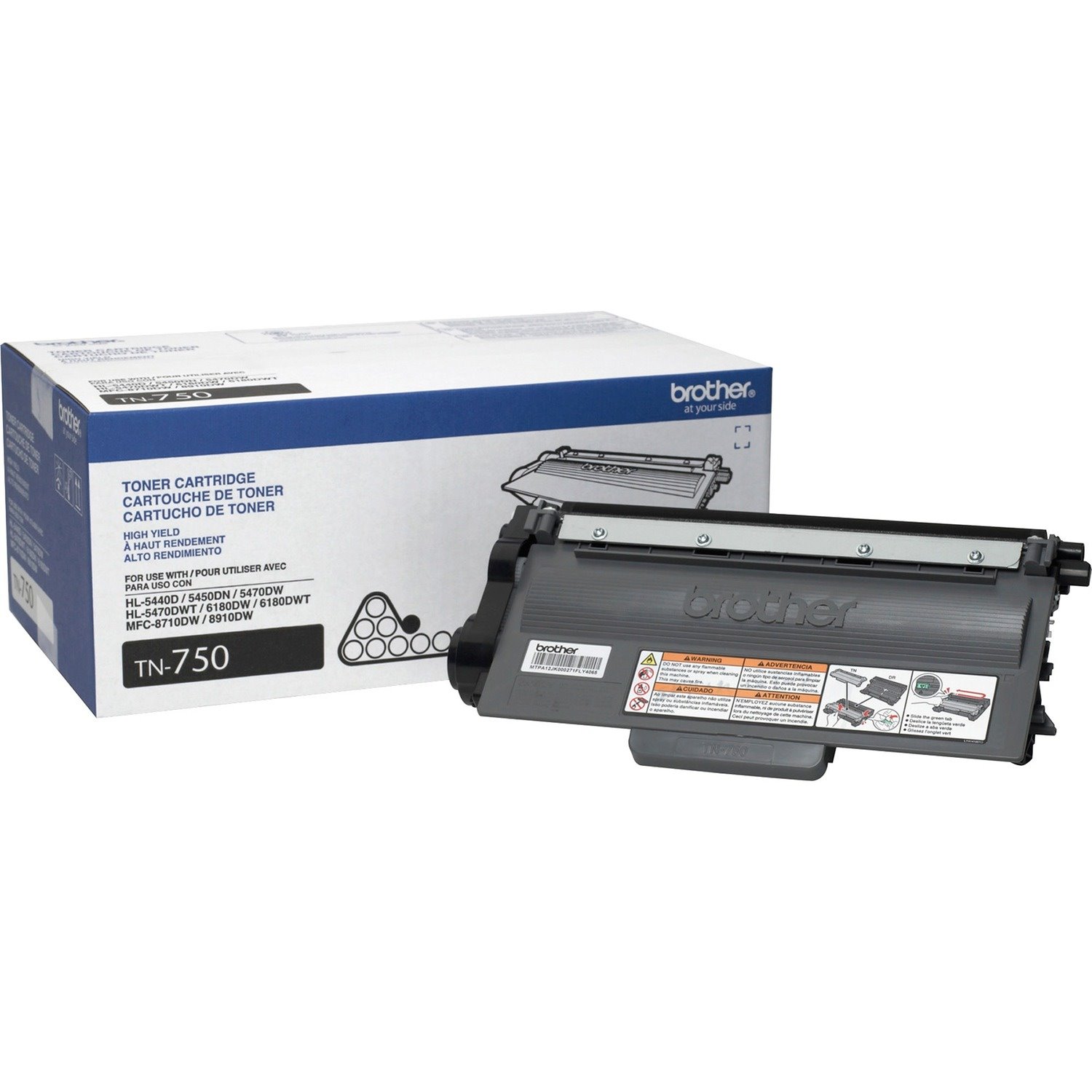 Brother Genuine TN750 High Yield Mono Laser Toner Cartridge