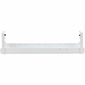 StarTech.com Under Desk Cable Management Tray, Length Adjustable, Clamp-On Installation, No Drilling Required, White