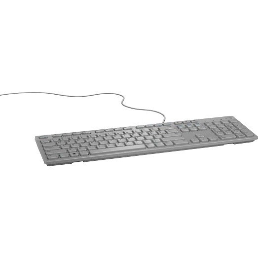 Dell KB216 Keyboard - Cable Connectivity - USB Interface - English (UK) - QWERTY Layout - Grey