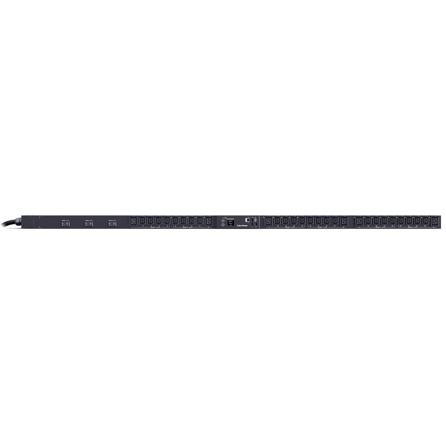 CyberPower PDU83104 3 Phase 200 - 240 VAC 30A Switched Metered-by-Outlet PDU