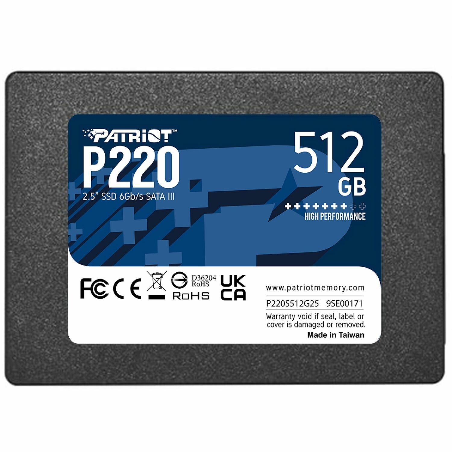 Patriot Memory P220 512 GB Solid State Drive - 2.5" Internal - SATA (SATA/600)