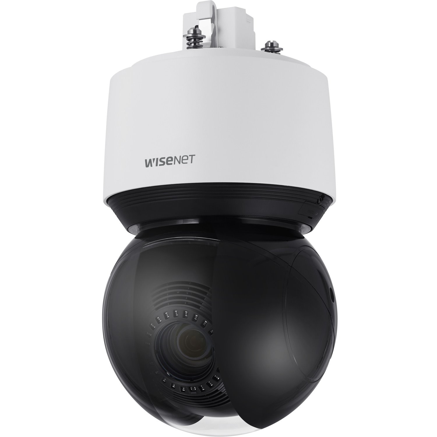 Wisenet XNP-8250R 6 Megapixel Indoor/Outdoor Network Camera - Color - Dome - White, Black