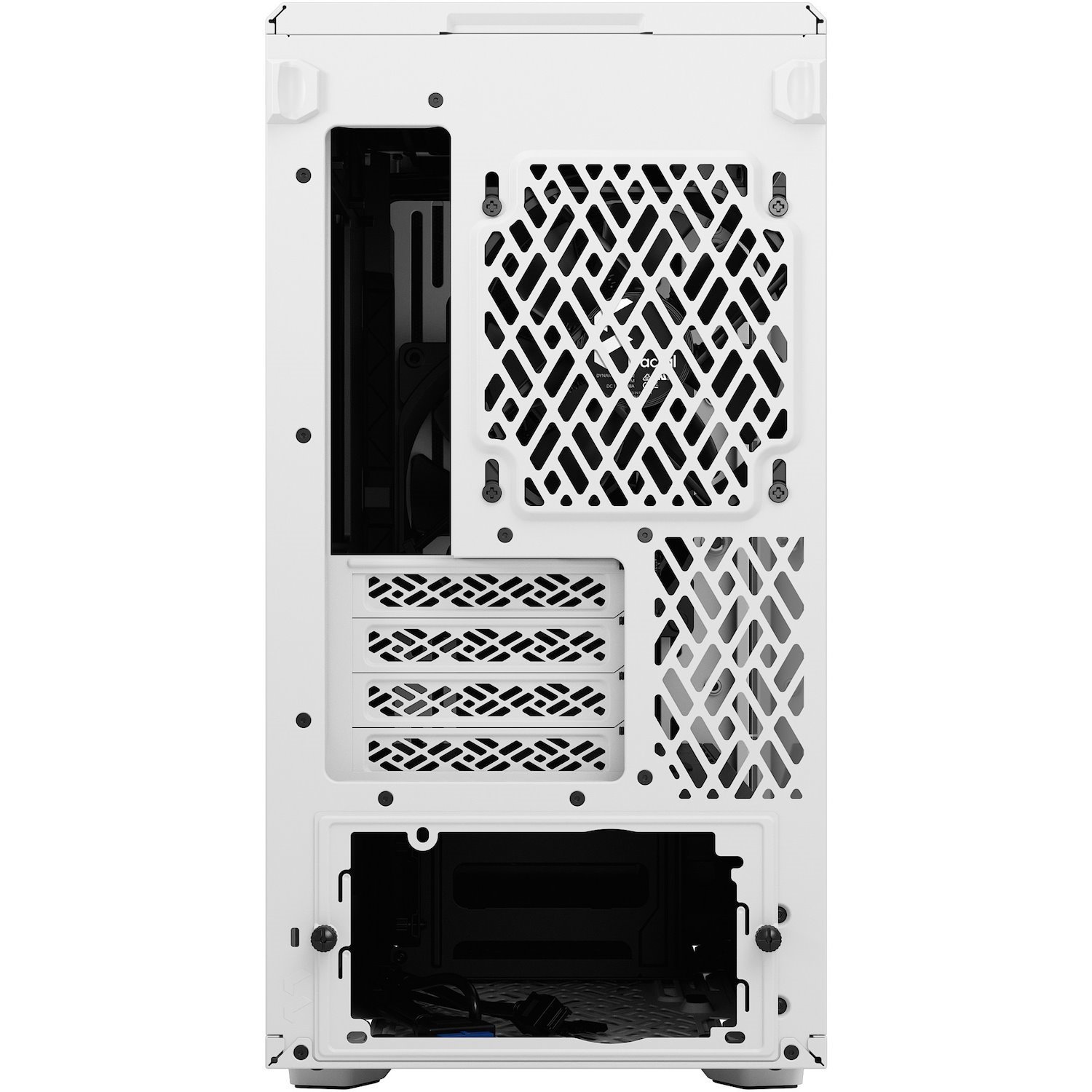 Fractal Design Meshify 2 Mini Computer Case - DTX, Mini DTX, Micro ATX, Mini ITX Motherboard Supported - Tower - Steel, Tempered Glass, Mesh - White